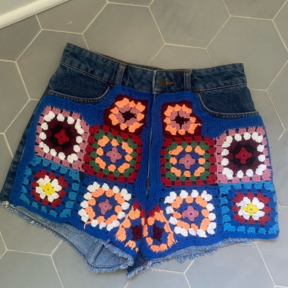 Farm Rio Crochet Jean Short
